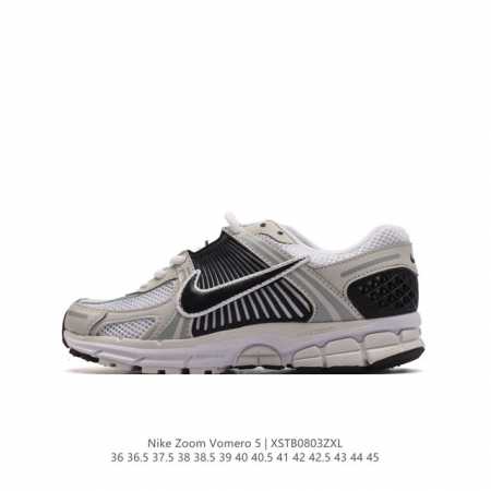 nike 耐克夏季 Zoom Vomero 5 运动鞋休闲训练跑步鞋。Nike Zoom Vomero 5 男女子运动鞋妥帖包覆足部，提供透气支撑效果。耐穿材料 - 点击图像关闭