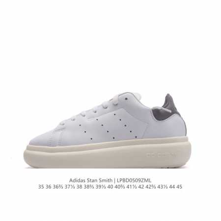 公司级 阿迪达斯 Adidas Originals Stan Smith Pf Shoes 经典厚底运动板鞋小白鞋。这款adidas Stan Smith系列经 - 点击图像关闭