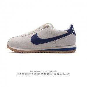 新款 耐克 Nk Classic Cortez Leather 阿甘复古初代皮革运动慢跑鞋。Nike Classic Cortez 鞋款是 Nike 元年款跑步