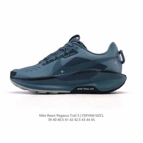 耐克 Nike Pegasustrail5男越野跑步鞋夏新款耐克飞马该鞋款搭载出众回弹的 Reactx 泡绵中底，多种地面，皆可轻松驾驭。采用别致设计。上脚潮鞋
