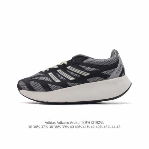 公司级 阿迪达斯 Adidas 男女士休闲鞋 Adizero Aruku 减震耐磨缓冲回弹百搭运动鞋 厚底增高老爹鞋。今年曝光的adidas Adizero A