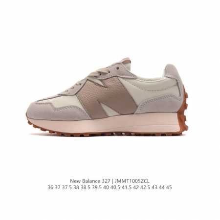 Nb 新百伦 New Balance 327系列复古休闲运动慢跑鞋时尚男女运动鞋 以更纯粹的复古风格设计打造的全新造型 侧身还以解构设计，将 N 字标志以做旧压 - 点击图像关闭