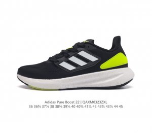 真爆 阿迪达斯 Adidas 超弹跑步系列pureboost 22 新款稳定排汗减震回弹防滑耐磨跑步运动鞋跑步鞋 含再生材料的短距离跑步鞋 Pureboost系