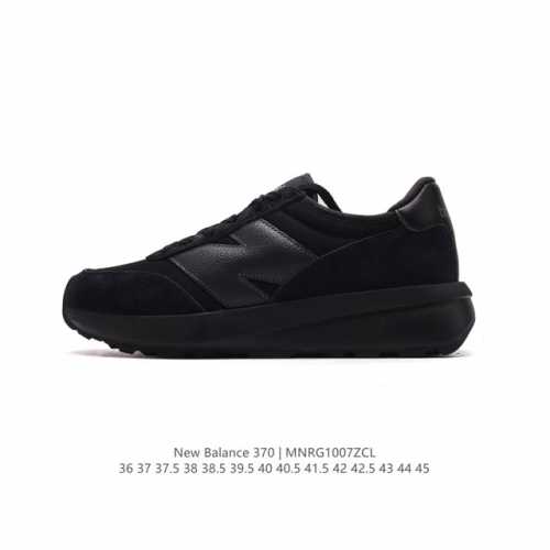 New Balance Nb370 新百伦织物层牛皮防滑减震透气舒适耐磨减震低帮轻休闲鞋 厚底增高运动板鞋。 货号: U370Aj 尺码: 36 37 37.5