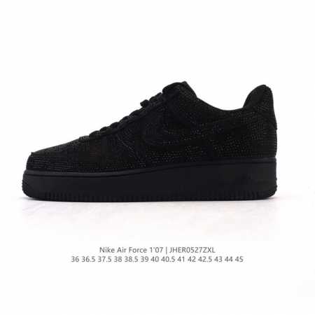 耐克 Nike Air Force 1 '07 Low 空军一号含气垫 小白鞋 2025年 蛇年新款 贴钻 闪钻鞋面 低帮百搭厚底增高休闲运动板鞋 柔软 弹性十 - 点击图像关闭
