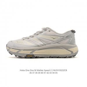 公司级 玛法特二代 Hoka One One Mafate Speed 2 Low 轻量低帮户外越野跑鞋 户外山脉越野轻量运动跑鞋。鞋面用轻的无缝架构，鞋带用了
