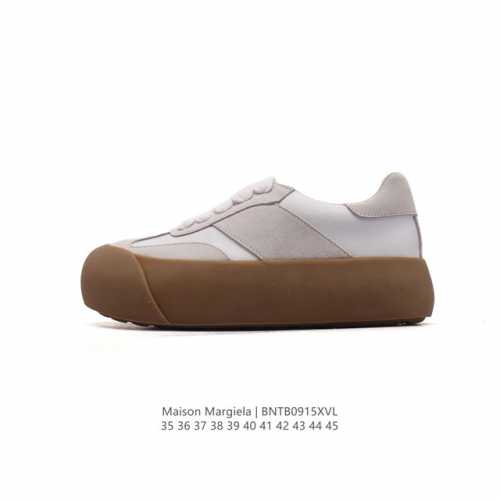 公司级 Mm6 Maison Margiela梅森 马吉拉 虞书欣同款 厚底复古德训鞋 牛皮革厚底增高休闲鞋板鞋松糕鞋 “矮子乐”对于小个子的女生来说可能是这辈