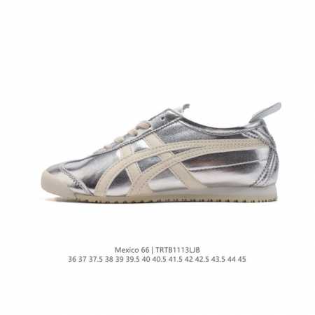 Asics 亚瑟士 男女鞋真标半码制 日产经典老牌-鬼塚虎 Onitsuka Tiger Mexico 66经典墨西哥系列复古经典百搭板鞋休闲运动鞋慢跑鞋。采用 - 点击图像关闭