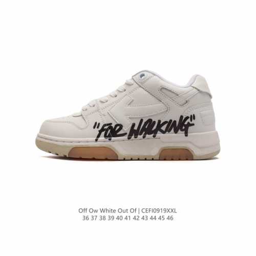 公司级 当红美潮,设计师独立品牌off-White C O Virgil Abloh Out Of Office Low-Top Leather Ow联名 箭头