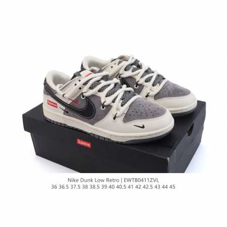 耐克 Nike Dunk Low Retro 运动鞋复古板鞋2025年新款 解构绑带 双鞋带，作为 80 年代经典篮球鞋款，起初专为硬木球场打造，后来成为席卷街 - 点击图像关闭