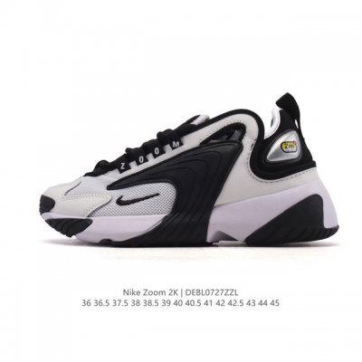 耐克 Nike Zoom 2K 复古跑鞋复古百搭老爹慢跑鞋厚底增高男女鞋 ，包子鞋的外形设计颇具复古气质。整体由皮革与网布混合打造，并在鞋身中部覆盖巨大的塑料点