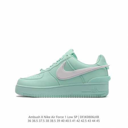 耐克 空军一号 Af1 低帮休闲板鞋 Ambush X Nk Air Force 1'07 Low Sp 空军一号联名标志性的swoosh延伸至鞋跟之外，鞋舌和 - 点击图像关闭