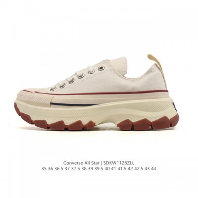 匡威Converse All Star 厚底增高帆布鞋面 低帮板鞋、小个子种草机上线 谁不买这双鞋我都会伤心的 类型：男女鞋 码数：35-44含半码 编码: S