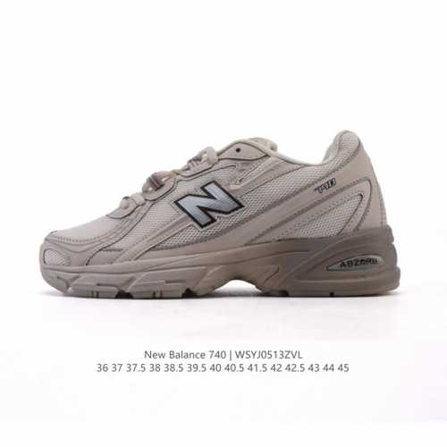 new Balance Mr740 Nb新百伦系列复古老爹风休闲运动慢跑鞋。采用轻质牛剖革拼接透气网眼衬垫织物鞋面材质 T-Beam大底提供足步弓支撑 保持步态