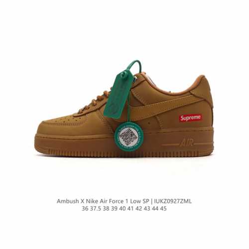 公司级 耐克 空军一号 附赠logo品牌清洁刷！Af1 低帮休闲板鞋 Ambush X Nk Air Force 7 Low Sp 空军一号联名标志性的swoo
