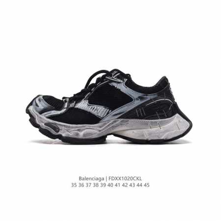 公司级 BALENCIAGA 3XL Sneakers 巴黎世家十代网布系带低帮走秀复古老爹鞋 网布材料和聚氨酯 磨损效果 鞋头边缘和后帮 Balenciaga - 点击图像关闭