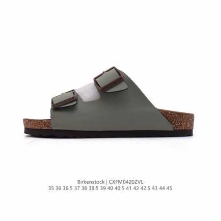 公司级 德国百年知名鞋履品牌 博肯Birkenstock 勃肯拖鞋系列凉拖鞋休闲沙滩凉鞋 广东原产#采用质地柔软牛皮革 中底搭载缓震软木橡胶 外置Eva轻量片装 - 点击图像关闭