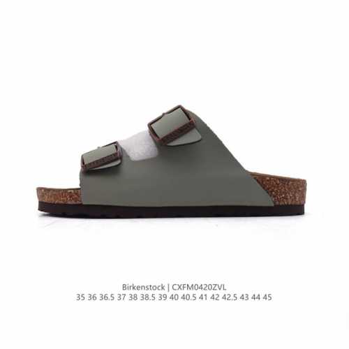 公司级 德国百年知名鞋履品牌 博肯Birkenstock 勃肯拖鞋系列凉拖鞋休闲沙滩凉鞋 广东原产#采用质地柔软牛皮革 中底搭载缓震软木橡胶 外置Eva轻量片装