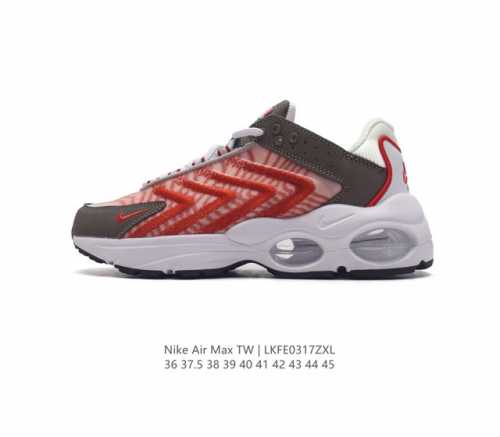 耐克nike 休闲鞋经典air Max Tw运动鞋气垫缓震老爹鞋 季节限定 小气垫慢跑 增高老爹鞋厚底 以轻薄利落的外观再现元年款篮球鞋的非凡魅力 该鞋款采用织