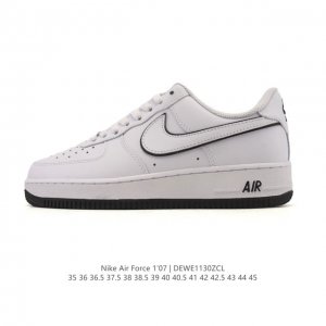 耐克 Nike Air Force 1 '07 Low 空军一号含气垫 小白鞋 低帮百搭厚底增高休闲运动板鞋。柔软、弹性十足的缓震性能和出色的中底设计，横跨复古