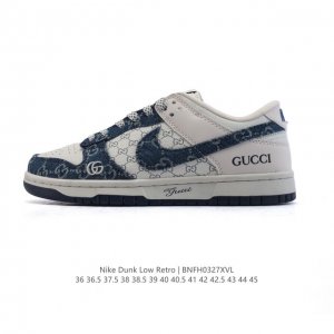 310 【公司级】耐克 Nike Dunk Low Retro 运动鞋复古板鞋 Gucci 联名。 作为 80 年代经典篮球鞋款，起初专为硬木球场打造，后来成为