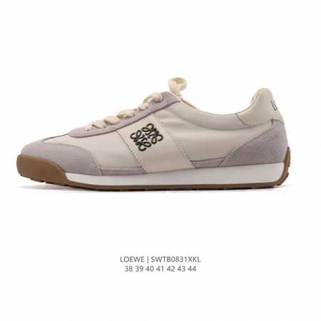 公司级 Loewe 罗意威 Ballet Runner 皮革织物拼接 简约圆头 系带 低帮 运动休闲鞋这双鞋是Loewe新发布的Ballet Runner 2. - 点击图像关闭