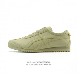 asics 亚瑟士 女鞋真标半码制 配足弓鞋垫 日产经典老牌-鬼塚虎 Onitsuka Tiger Mexico 66经典墨西哥系列复古经典百搭板鞋休闲运动鞋慢