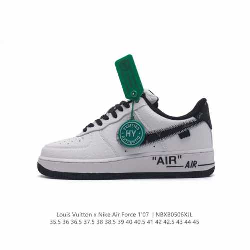 公司级lv X Air Force 1 Low 原楦头原纸板 打造纯正空军版型 #专注外贸渠道 全掌内置蜂窝气垫 #原盒配件 原厂中底钢印、拉帮完美 官方同步上
