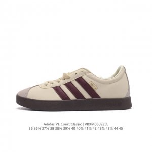阿迪达斯 Adidas Vl Court Classic Shoes 运动休闲板鞋德训鞋 T头鞋 这款adidas经典运动鞋，以经典造型塑就百搭风格。灵感源自a