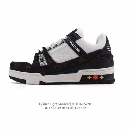 公司级 路易威登 Louis Vuitton Lv路易威登板鞋 时尚运动鞋潮厚底增高男女鞋。舒适防滑底和百搭性霸屏整个时尚娱乐圈，细节调整完美主义！采用柔软皮革 - 点击图像关闭