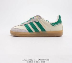 阿迪达斯 儿童运动鞋 Adidas WB Samba 桑巴训练鞋 韩国鬼佬指定订单桑巴纪念日系列 区别市面假皮革通货 Adidas 近70年的经典Samba