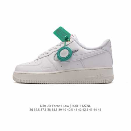公司级 附赠送logo清洁刷 Af1耐克 Nike Air Force 1 ‘07 Low 空军一号 厚底增高百搭休闲运动板鞋 原楦头原纸板 打造纯正空军版型， - 点击图像关闭