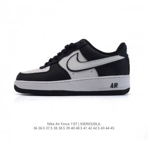 100 耐克 Nike Air Force 1 '07 Low 空军一号含气垫 小白鞋 低帮百搭厚底增高休闲运动板鞋。柔软、弹性十足的缓震性能和出色的中底设计，
