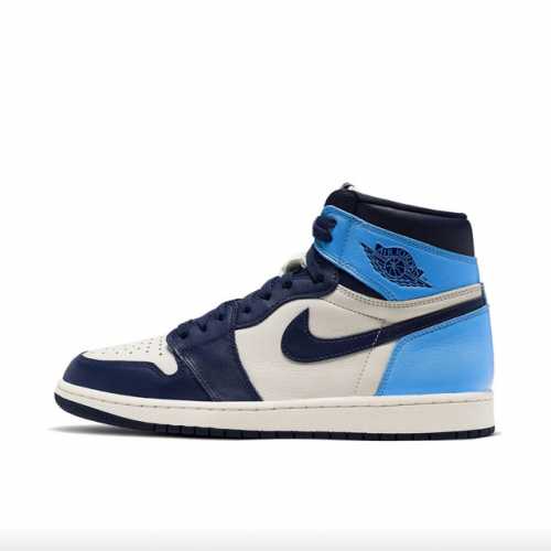 真二层耐克 Nike Air Jordan 1 Retro High Og 乔丹一代aj1 乔1 Aj1 高帮篮球鞋复刻运动鞋 皮面高帮板鞋的设计灵感源自运动夹