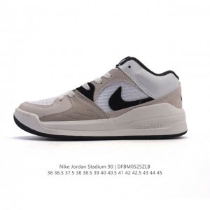 真标 耐克 Nike Air Jordan Stadium Aj90 潮流运动板鞋 Aj90 充满了对Tinkerhathield 原创设计的致敬 包括中足网状