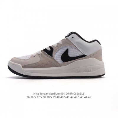 真标 耐克 Nike Air Jordan Stadium Aj90 潮流运动板鞋 Aj90 充满了对Tinkerhathield 原创设计的致敬 包括中足网状