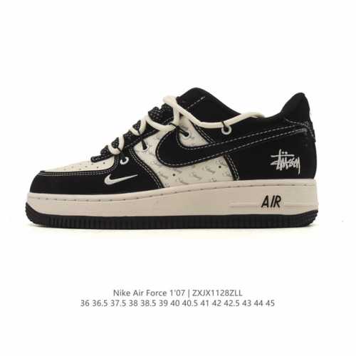 特价 Af1耐克 Nike Air Force 1 ‘07 Low 空军一号 2025年 新款 解构绑带 双鞋带 厚底增高百搭运动板鞋 原楦头原纸板 打造纯正空