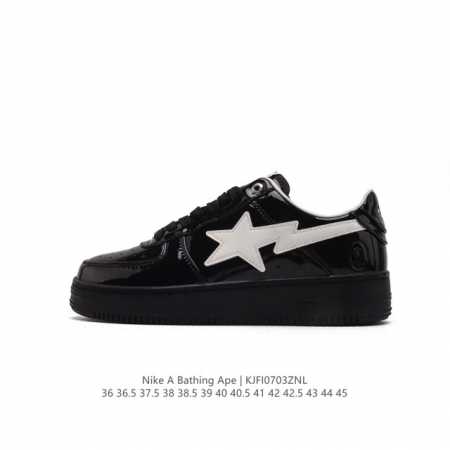 A Bathing Ape 安逸猿 男女运动鞋复古板鞋 升级原楦原纸版数据开发，采用超软皮革鞋面材质，内置全掌air sole气垫定制联乘，日本里原宿潮流品牌A - 点击图像关闭