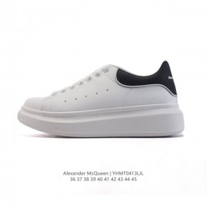 Alexandermcqueen 亚历山大 麦昆Mcq 运动小白鞋 厚底增高闪尾光滑牛皮平底鞋休闲鞋 时尚男女板鞋潮运动鞋 ，火爆到大街小巷无人不知，无人不晓的