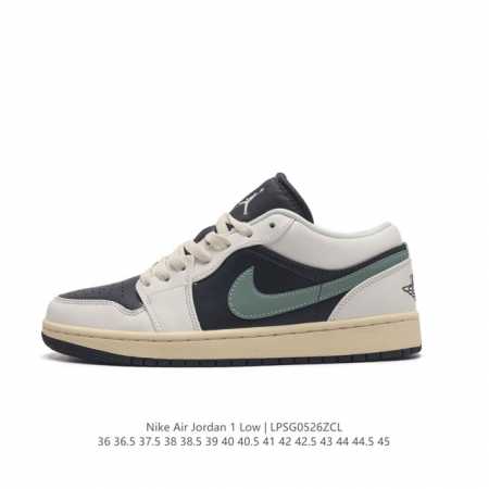 头层皮 耐克 乔丹air Jordan 1 Low Aj1 乔1 乔丹1代aj1 低帮复古文化休闲运动篮球鞋。该鞋款从 1985 年元年款汲取设计灵感，焕新演绎 - 点击图像关闭