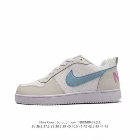 耐克 Nike Court Borough Low 2 Gs 小空军 低帮百搭透气休闲运动板鞋男女鞋。经典耐用的设计，兼顾舒适脚感和出众风范，演绎匠心之作。结构 - 点击图像关闭