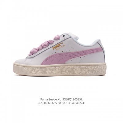 彪马puma Suede Xl 低帮复古轻便透气防滑减震休闲鞋 厚底增高运动板鞋 类型：女鞋 尺码: 35.5-41含半码 货号：395205-02 编码：De