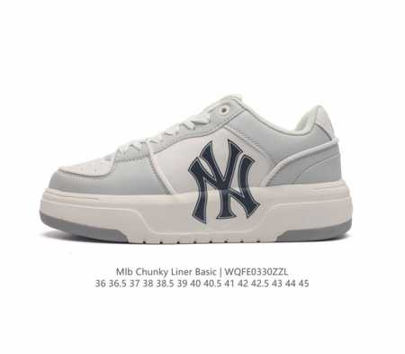 Mlb Chunky Liner Basic 人气单品学长鞋系列轻量增高厚底百搭休闲运动板鞋 男女轻便胶鞋 高级街头休閒品牌鞋 Mlb Chunky Liner - 点击图像关闭