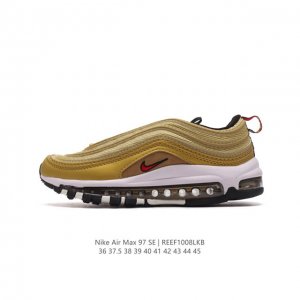 耐克nike休闲鞋 经典 气垫 Air Max 97 子弹气垫低帮运动鞋。Air Max '97 运动跑鞋以流线型鞋身和卓越科技为热爱运动的你造就全方位防护，强