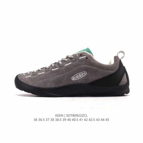美国人气户外品牌-科恩Keen Jasper Rocks Sp贾斯珀都市系列复古低帮系带户外风露营徒步登山运动训练鞋 。原楦型开发纸版，采用固色翻毛皮鞋面材质，