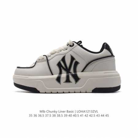 公司级 Mlb Chunky Liner Basic 人气单品学长鞋系列轻量增高厚底百搭休闲运动板鞋 男女轻便胶鞋 高级街头休閒品牌鞋。Mlb Chunky L - 点击图像关闭