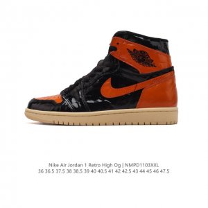 公司级 耐克 男女同款运动板鞋 Nike Air Jordan 1 Retro High OG 乔丹一代aj1 乔1 AJ1 篮球鞋复刻运动鞋。皮面高帮板鞋的设