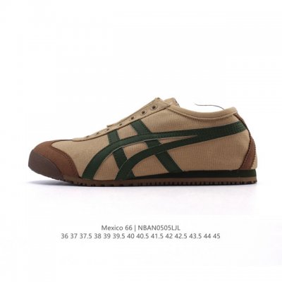 asics 亚瑟士 女鞋真标半码制 配足弓鞋垫 日产经典老牌-鬼塚虎 Onitsuka Tiger Mexico 66经典墨西哥系列复古经典百搭板鞋休闲运动鞋慢