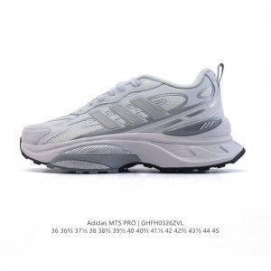 180 阿迪达斯 Adidas Originals Mts Pro 复古厚底老爹透气运动跑鞋。纤维革组合透气网眼布鞋面鞋材,中底搭载。阿迪Mts Pro：城野双