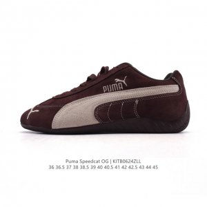 Puma Speedca Og 彪马极速赛车系列低帮德训风拼接复古百搭休闲运动赛车鞋 鞋款从80、90年代赛车手所穿的防火赛车鞋为原型，鞋身线条模仿了赛车的流线